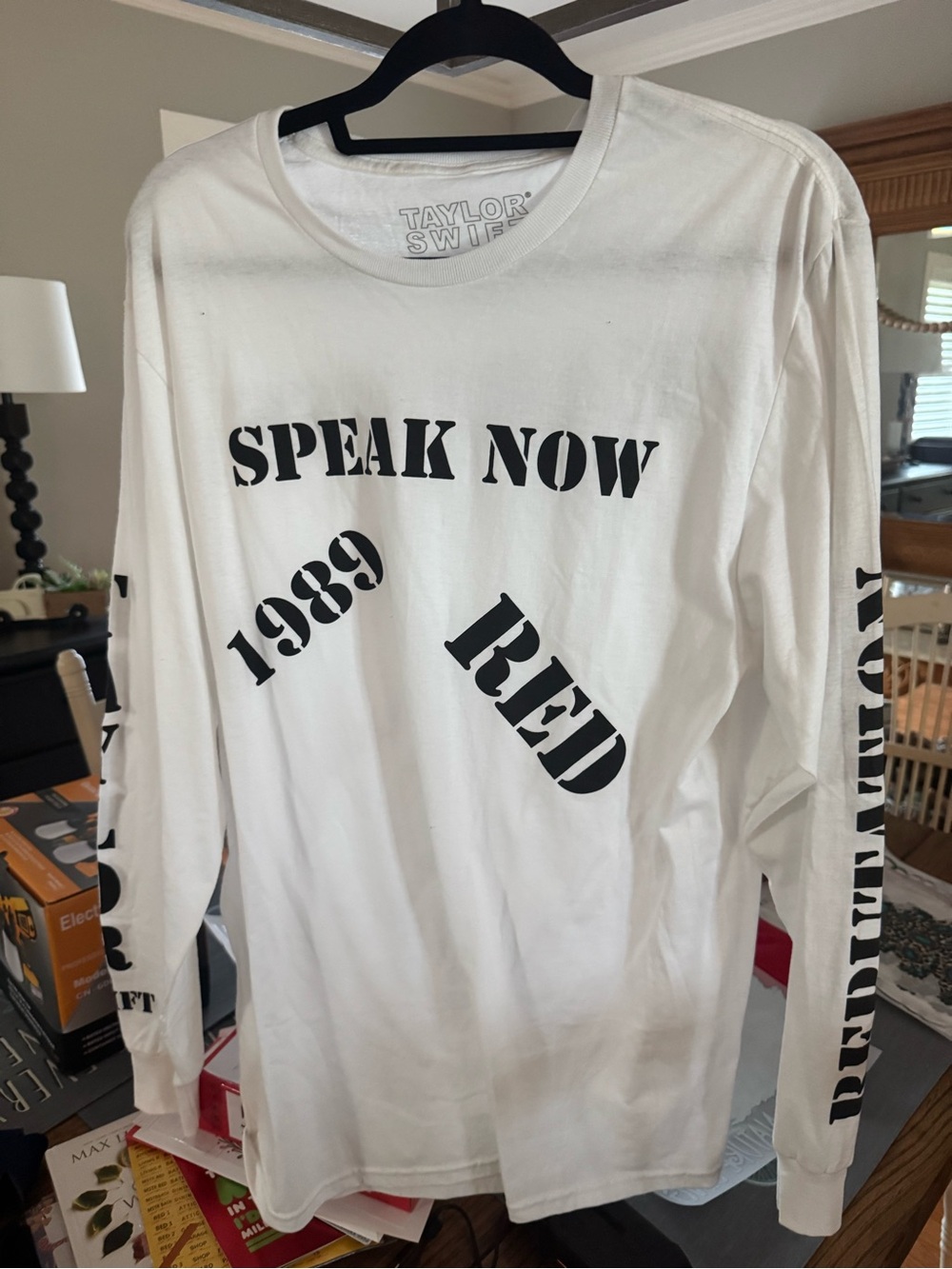Taylor Swift White 'Speak Now / 1989 / Red' Long Sleeve Shirt